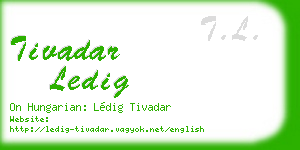 tivadar ledig business card