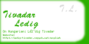 tivadar ledig business card